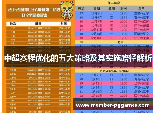 中超赛程优化的五大策略及其实施路径解析