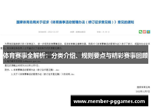 体育赛事全解析：分类介绍、规则要点与精彩赛事回顾