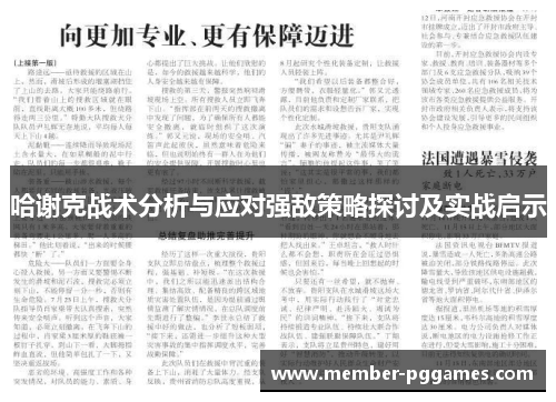 哈谢克战术分析与应对强敌策略探讨及实战启示
