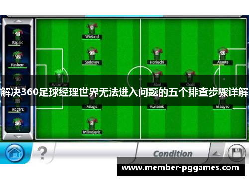 解决360足球经理世界无法进入问题的五个排查步骤详解